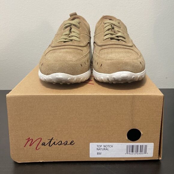 MATISSE Top Notch Sneaker In Tan Suede Size 8 - Picture 4 of 10